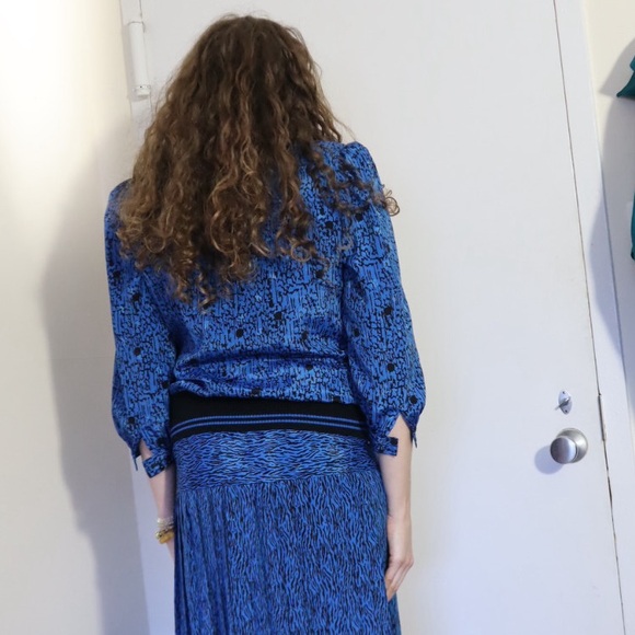 Blue vintage two piece set size 10 - Picture 5 of 10